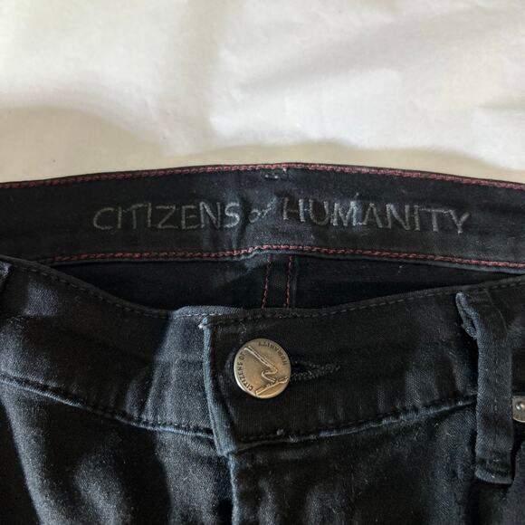 Citizens of Humanity Jeans 31 Black Thompson Medium Rise 29" Skinny Stretch - Picture 14 of 16